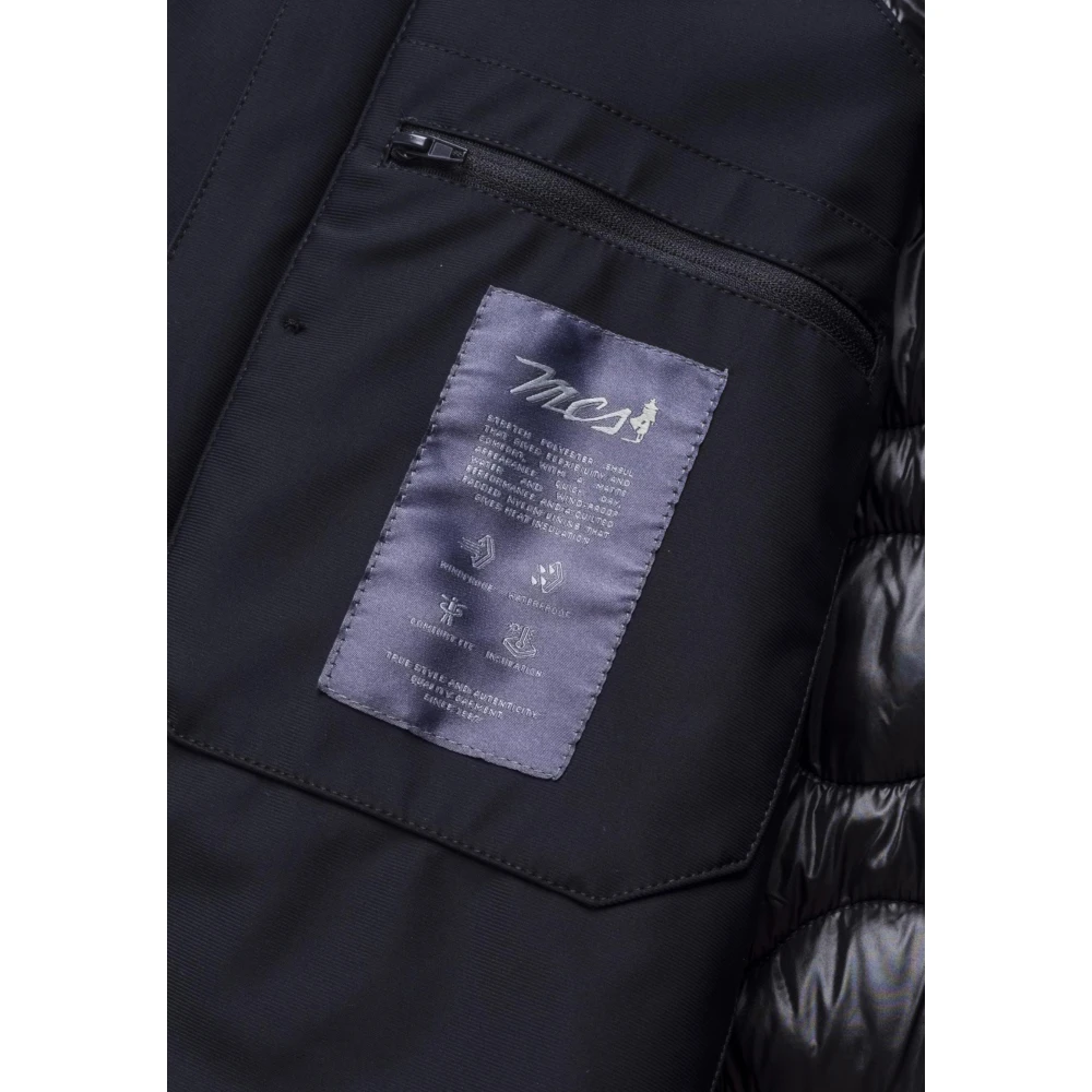 MCS Navy Blauwe Softshell Trenchcoat Blue Heren