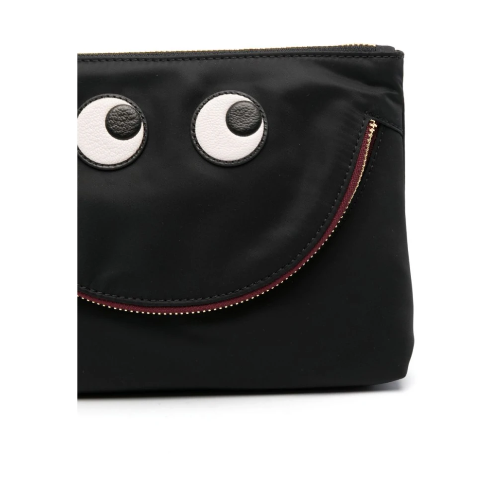 Anya Hindmarch Zwarte Econyl Ooglapjes Tas Black Dames