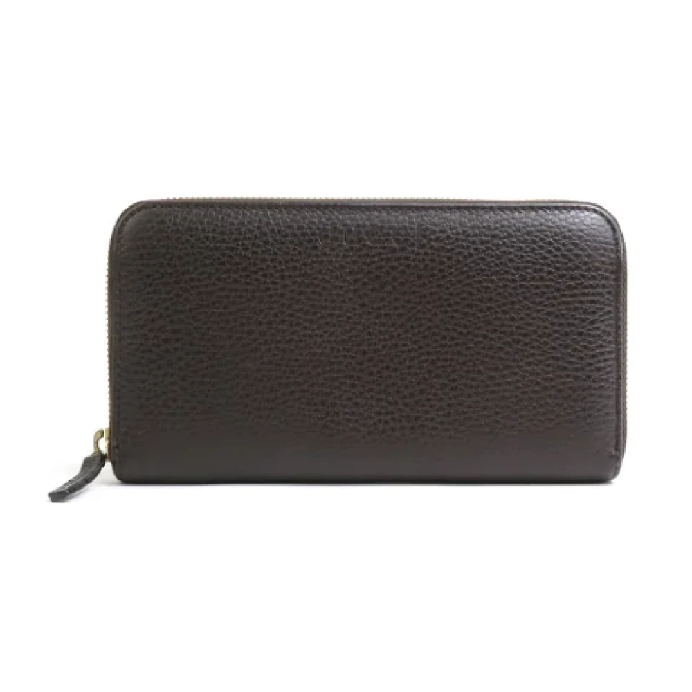 Gucci Vintage Pre-owned Leather wallets Brown Unisex