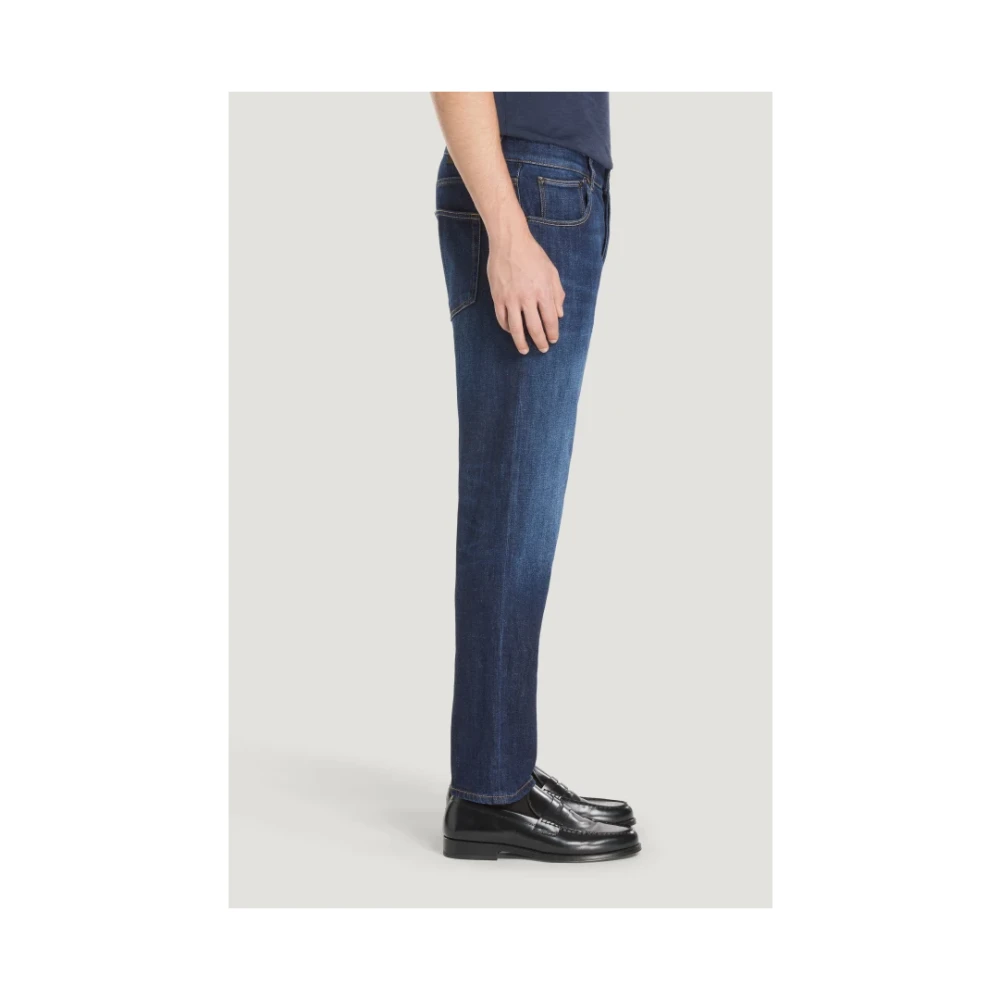 PT Torino Stretch denim jeans met taps toelopende pasvorm Blue Heren