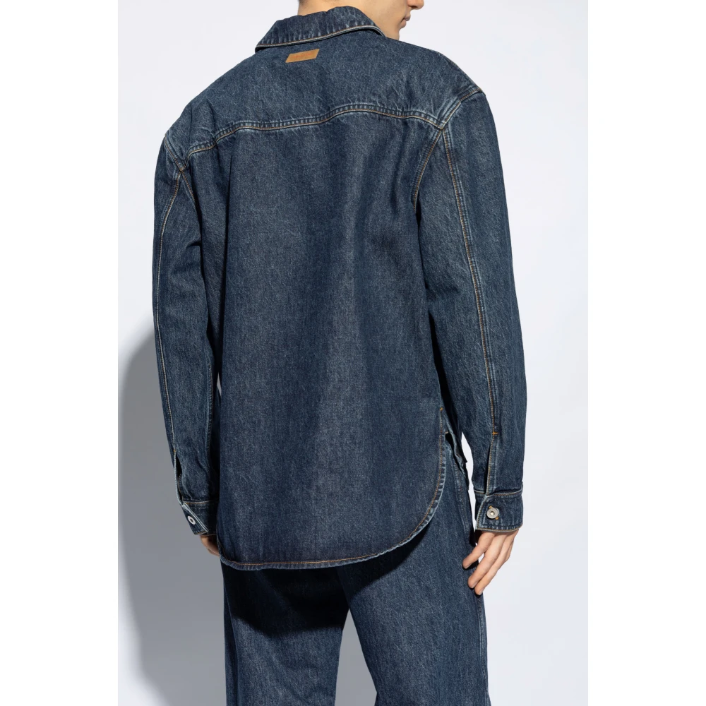 Salvatore Ferragamo Denim jack van Blue Heren