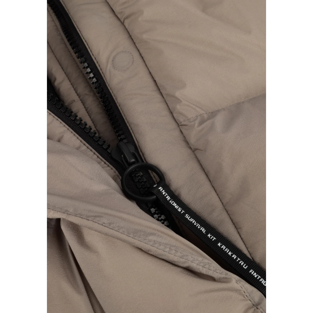Krakatau Groene Gewatteerde Jas voor Vrouwen Beige Dames