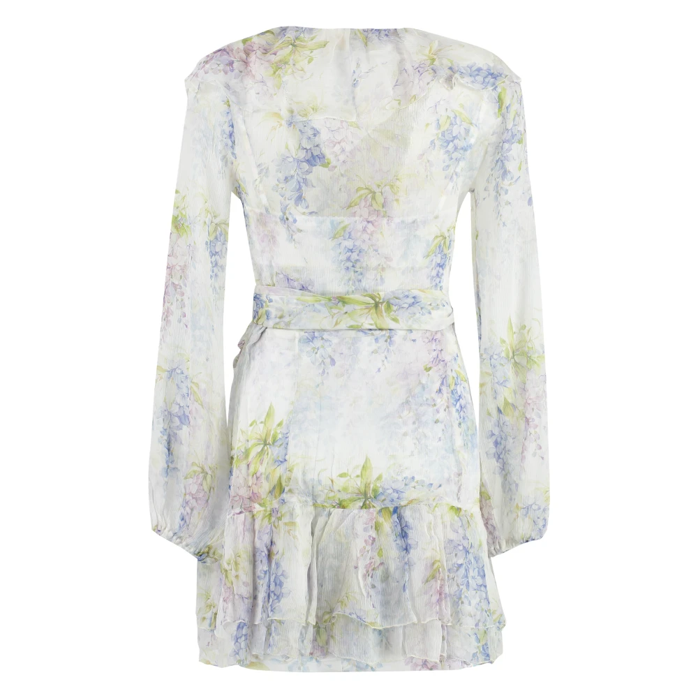 Alessia Zamattio Zijden wikkeljurk met bloemenprint Multicolor Dames