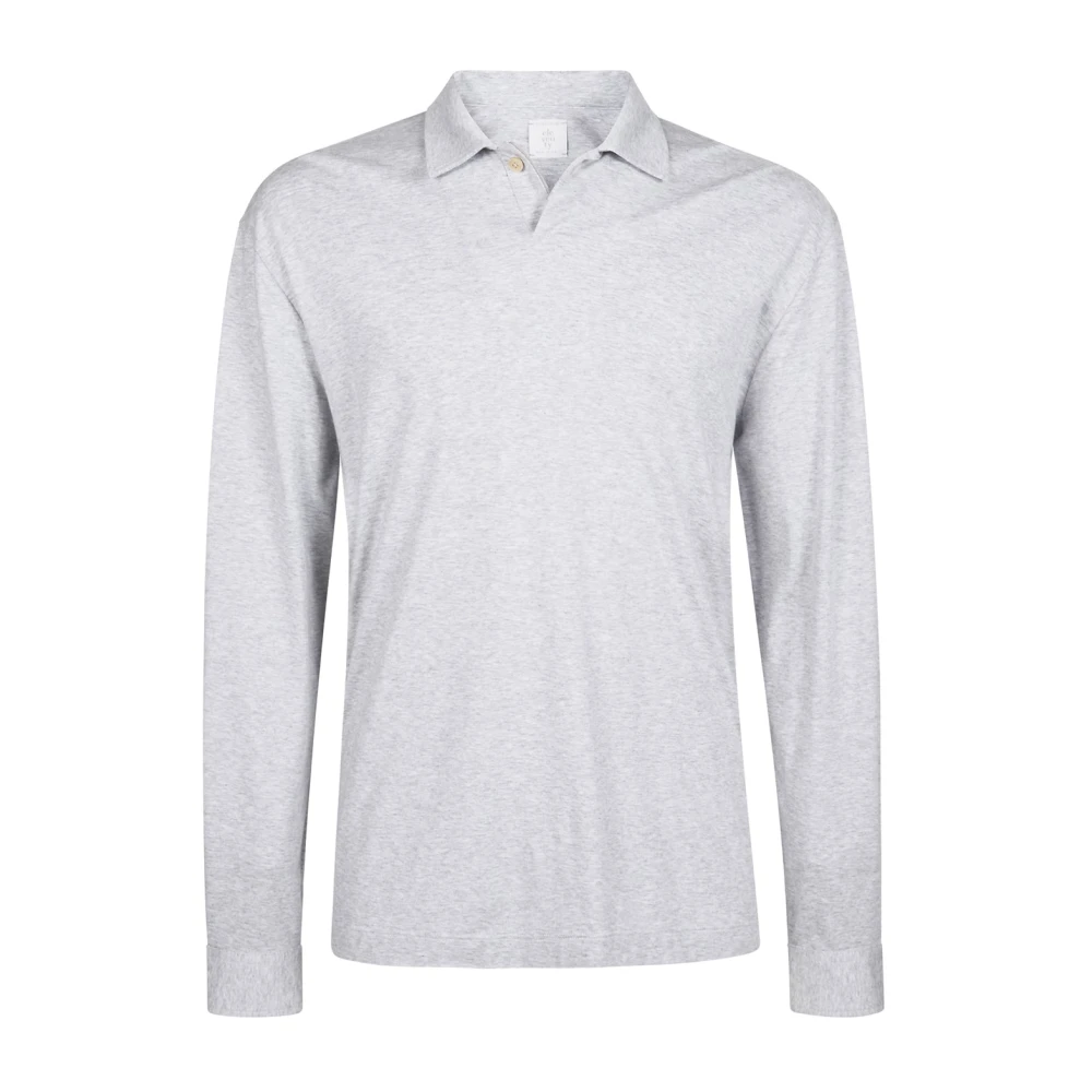 Eleventy Uomo Grigio Polo Manica Lunga