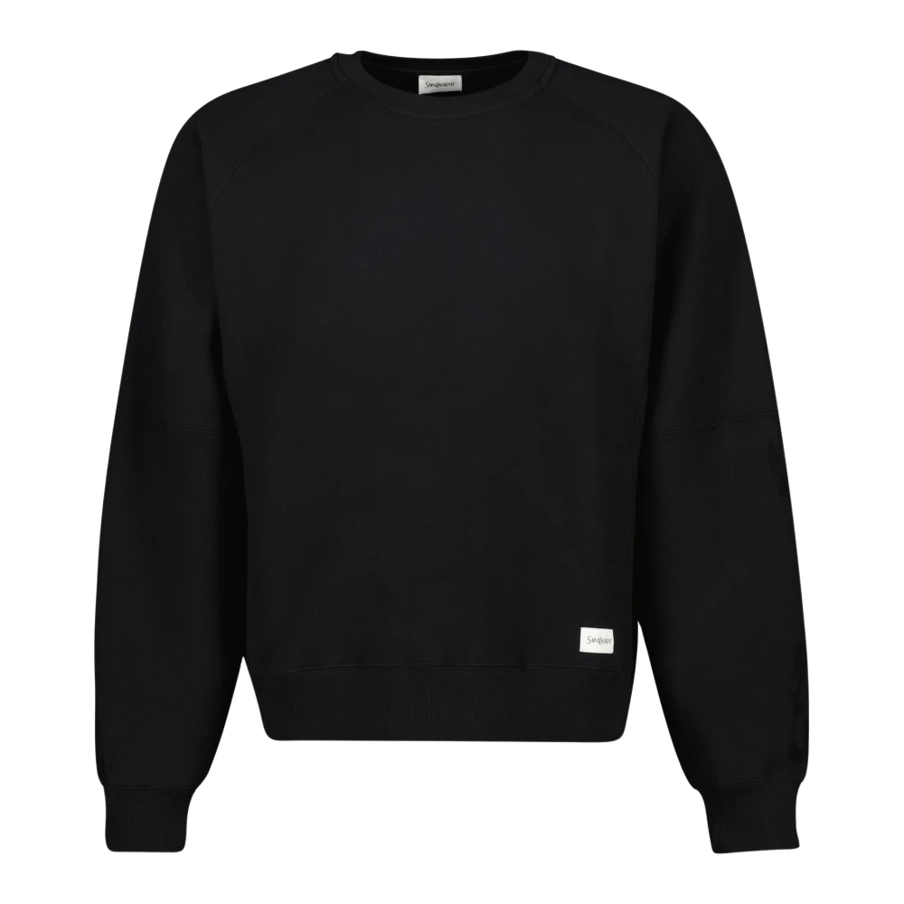 Saint Laurent Men's Black Cotton Sweatshirt Autumn-Winter 2024