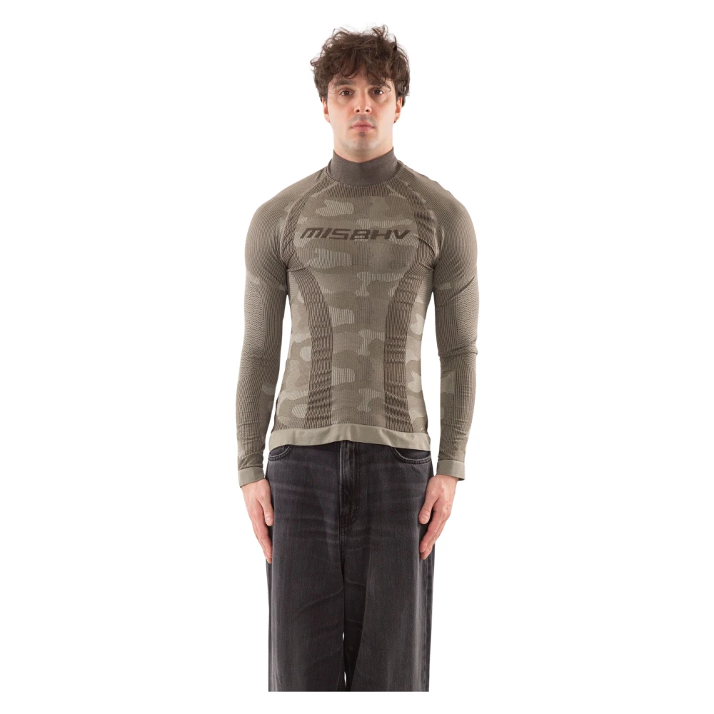 Misbhv Camo Lange Mouw Sport Tee Beige Heren