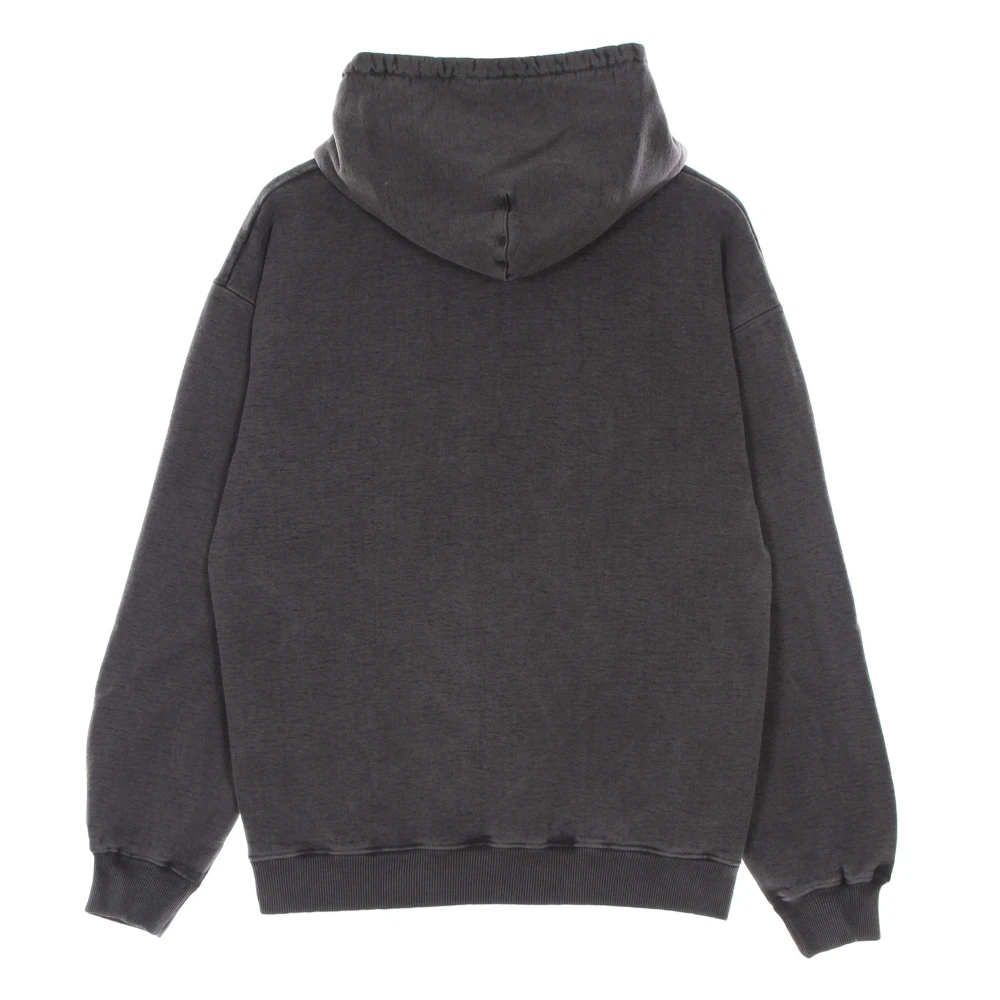 Iuter Zwarte Monogram Hoodie Lange Mouw Black Heren