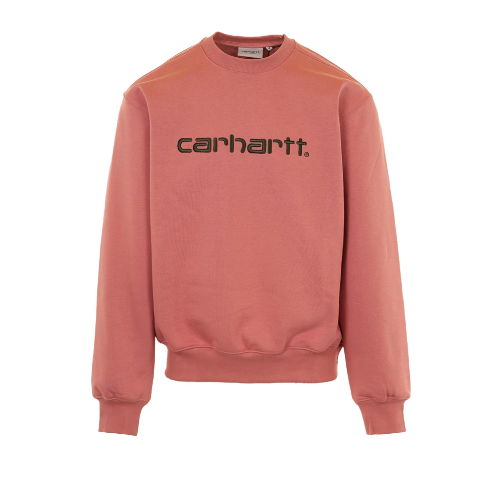 Carhartt Wip Men's Pink Logo Sweatshirt - Sweatshirts - Xl - Sweatshirts & Hoodies