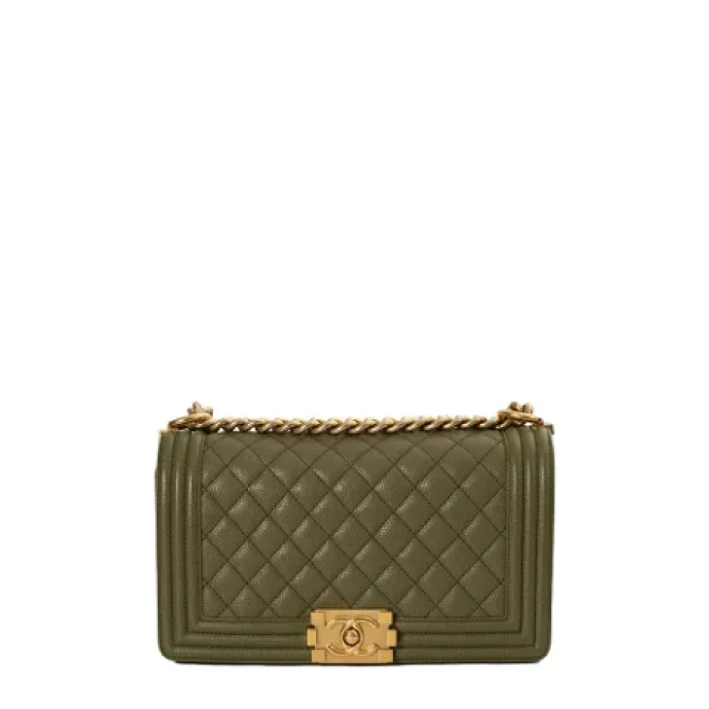 Chanel Vintage Pre-owned Leather chanel-bags Green Dames