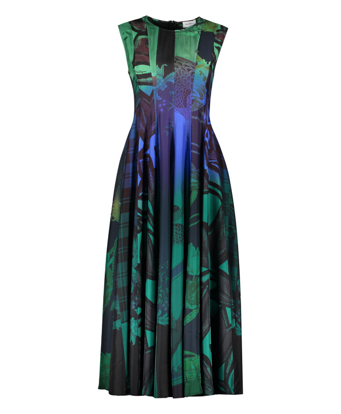 robe-en-soie-a-ourlet-evase