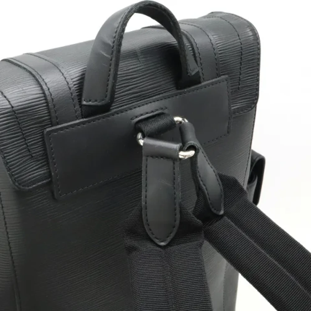 Louis Vuitton Vintage Pre-owned Leather backpacks Black Dames