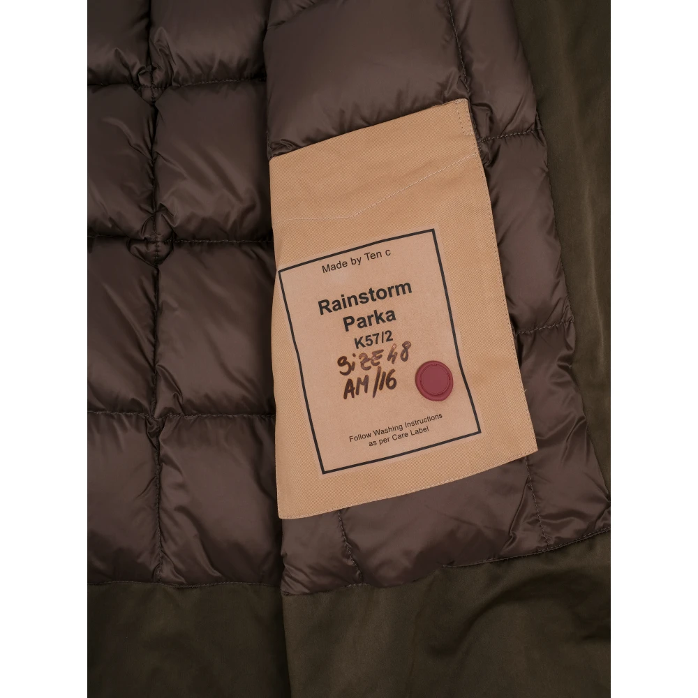 Ten C Militair Groene Dons Parka Green Heren