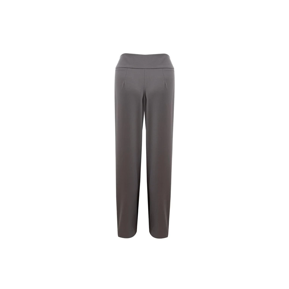 Lardini Grijze Wollen Broek Vrouwen Italië Gray Dames