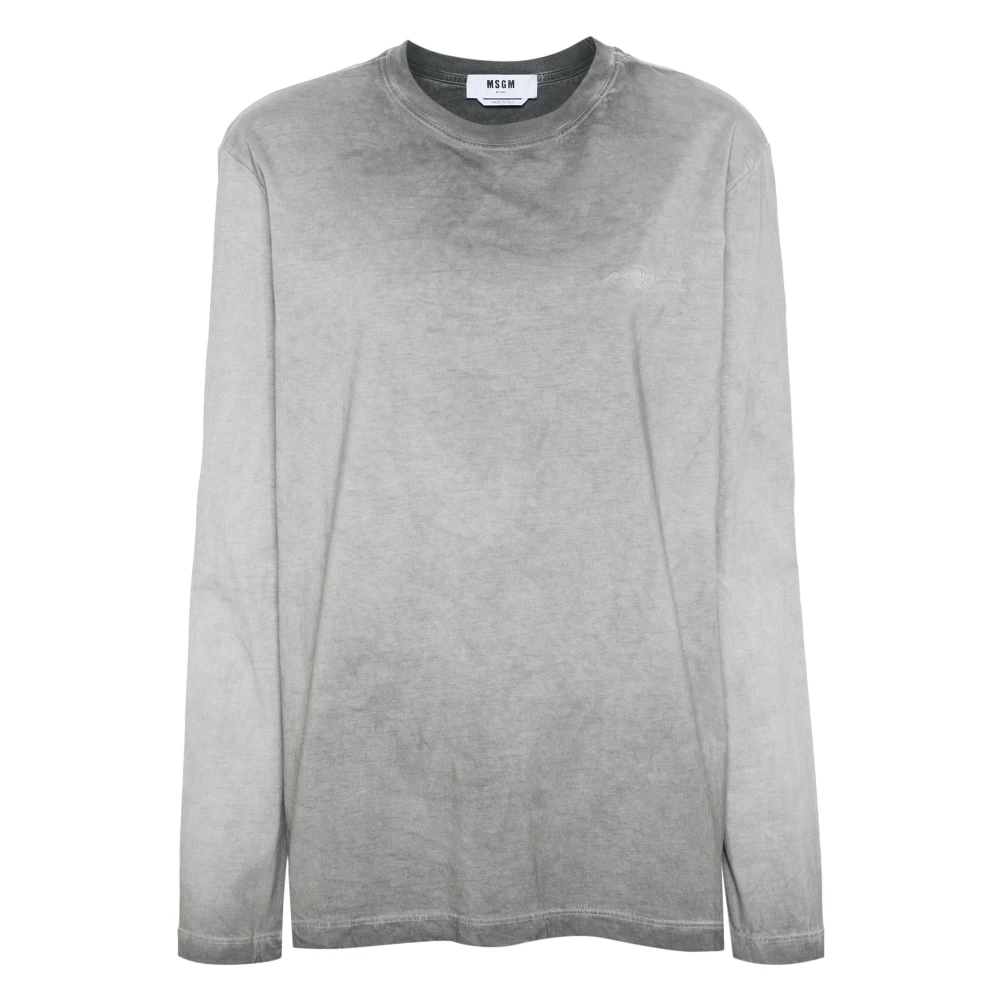 Msgm Grijze T-shirt met lange mouwen Gray Dames