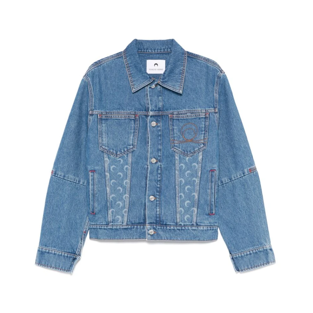 Marine Serre Lichtblauwe Geknoopte Buitenkleding Blue Heren