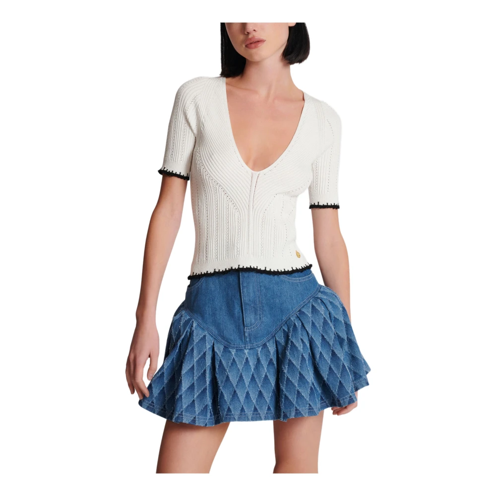 Balmain Gebreide top White Dames