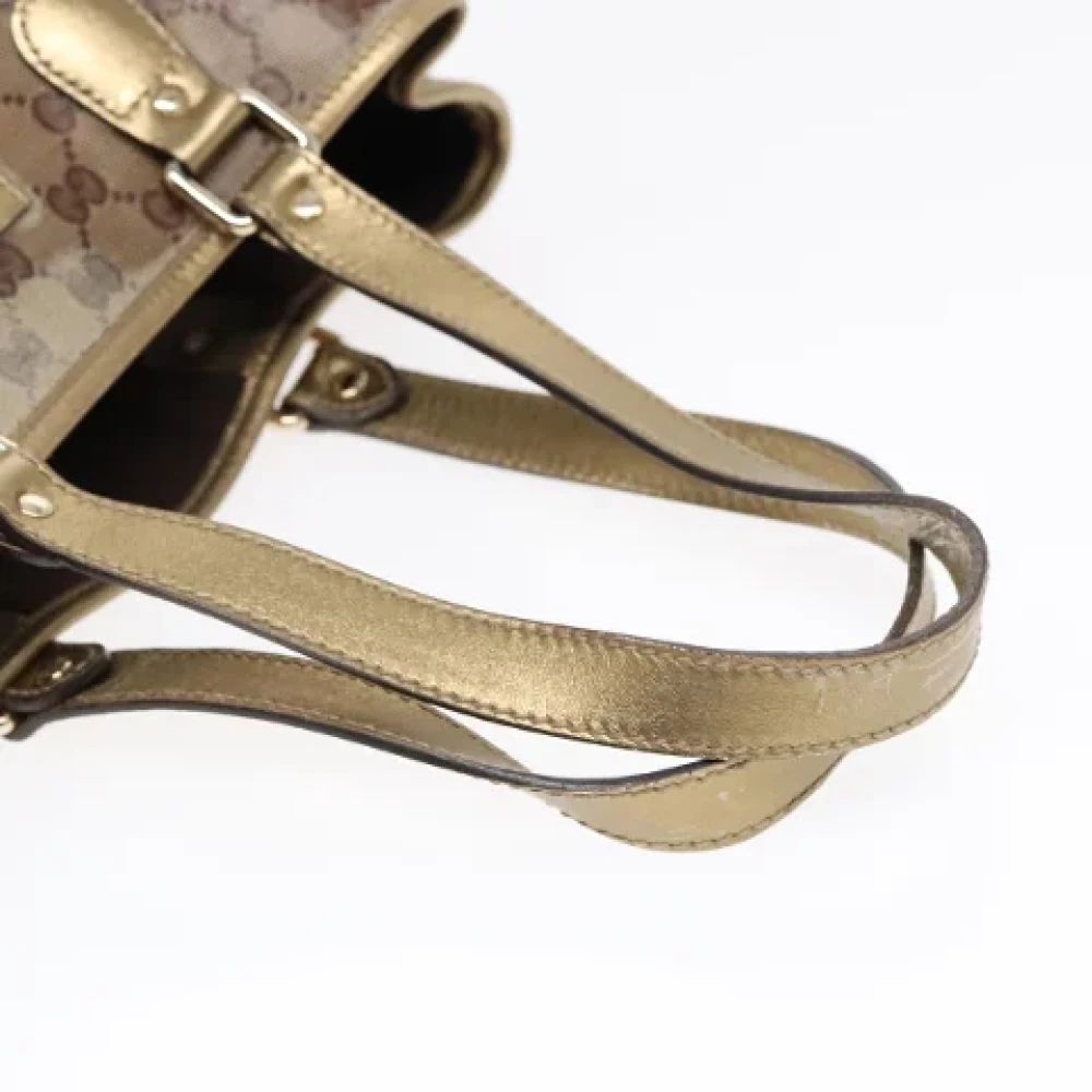 Gucci Vintage Pre-owned Coated canvas gucci-bags Beige Dames
