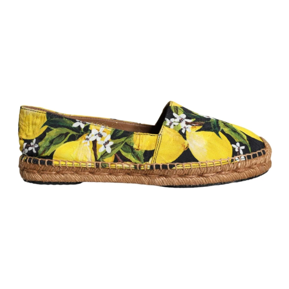 Dolce & Gabbana Women's Multicolor Lemon Slip On Espadrilles