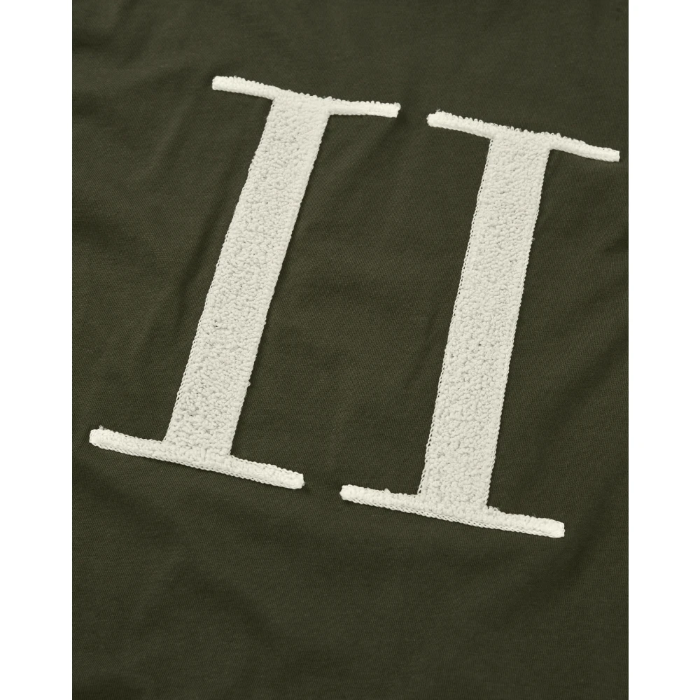 Les Deux Groene Bedrukte T-shirt Green Heren