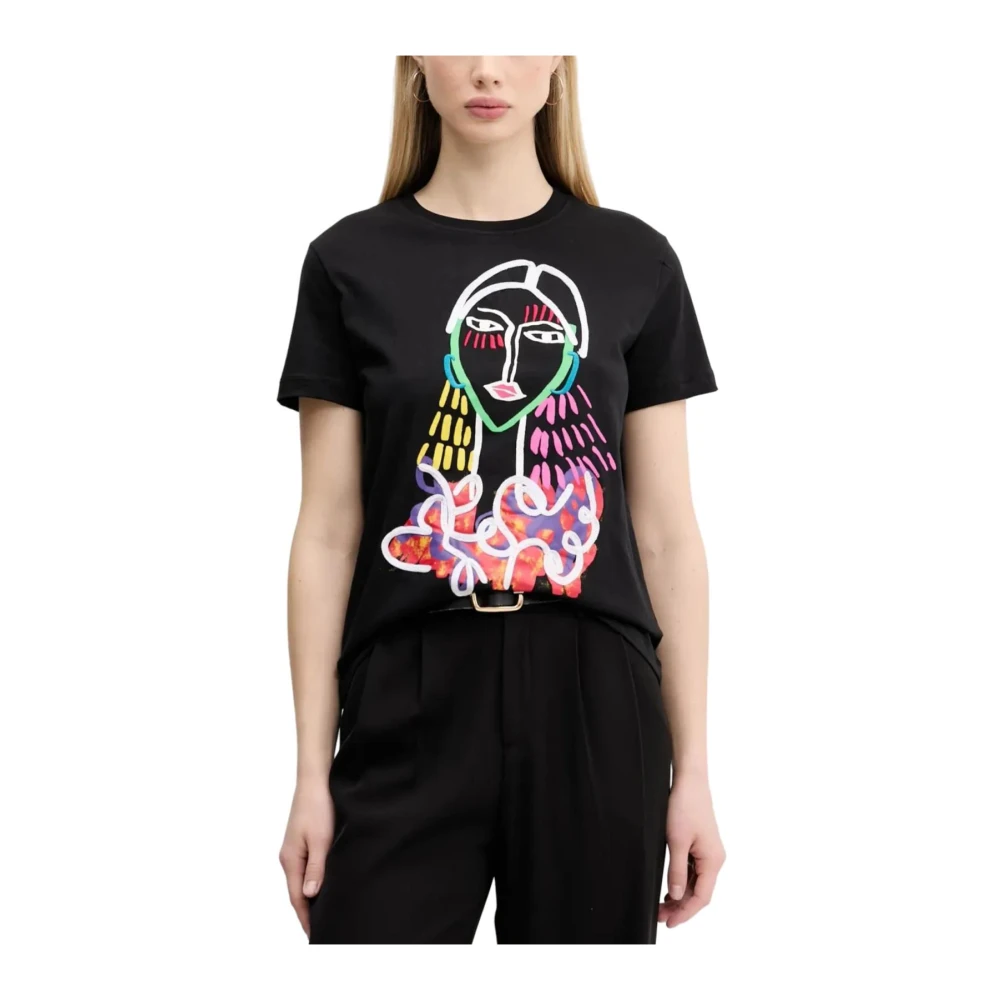 Desigual Donna Nero Top,, New, Medio