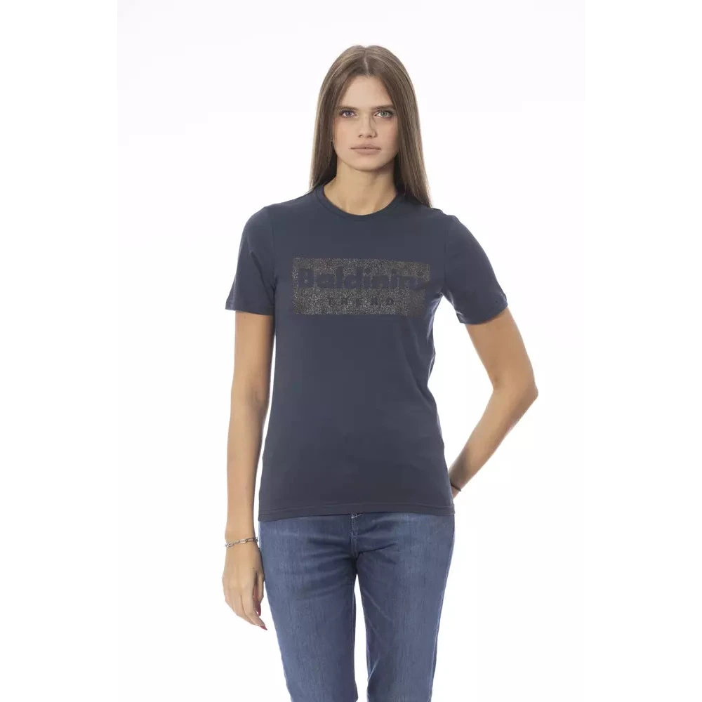 Baldinini Blauw Katoen Chic T-Shirt voor Vrouwen Blue Dames