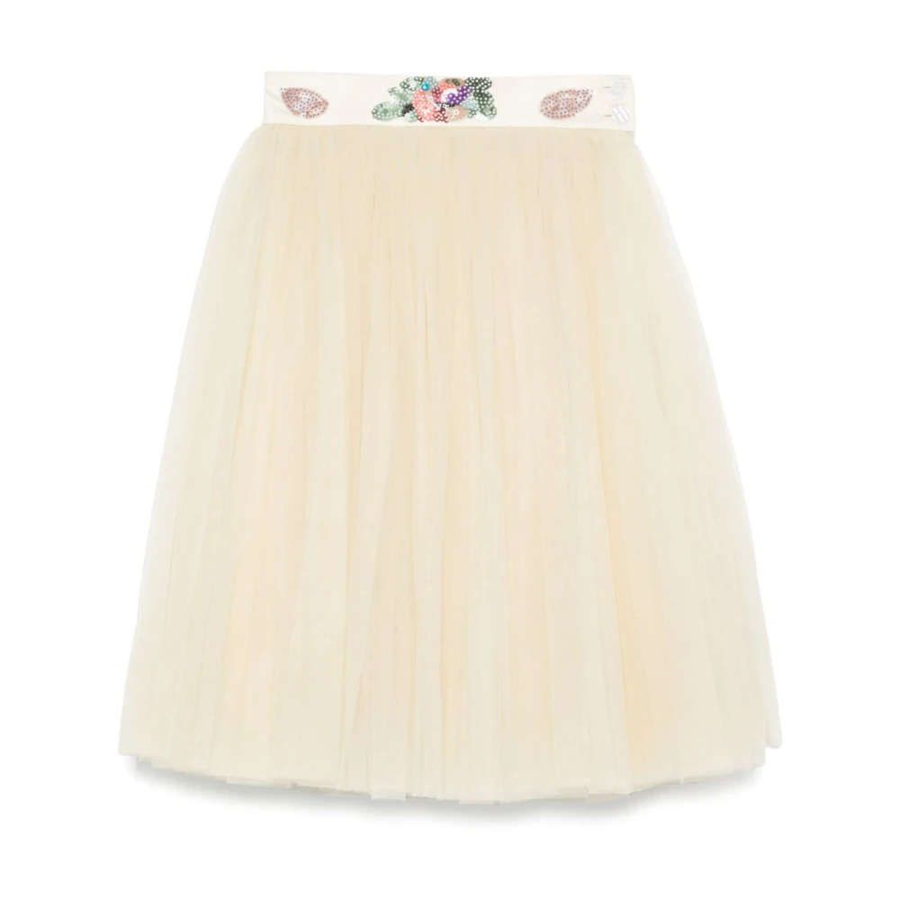 Bode Zonsondergang Lily Paillet Rok Beige Dames
