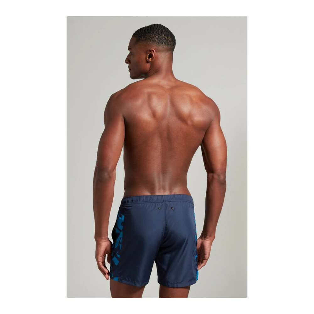 Bikkembergs Blauwe Gestreepte Zwembroek Blue Heren