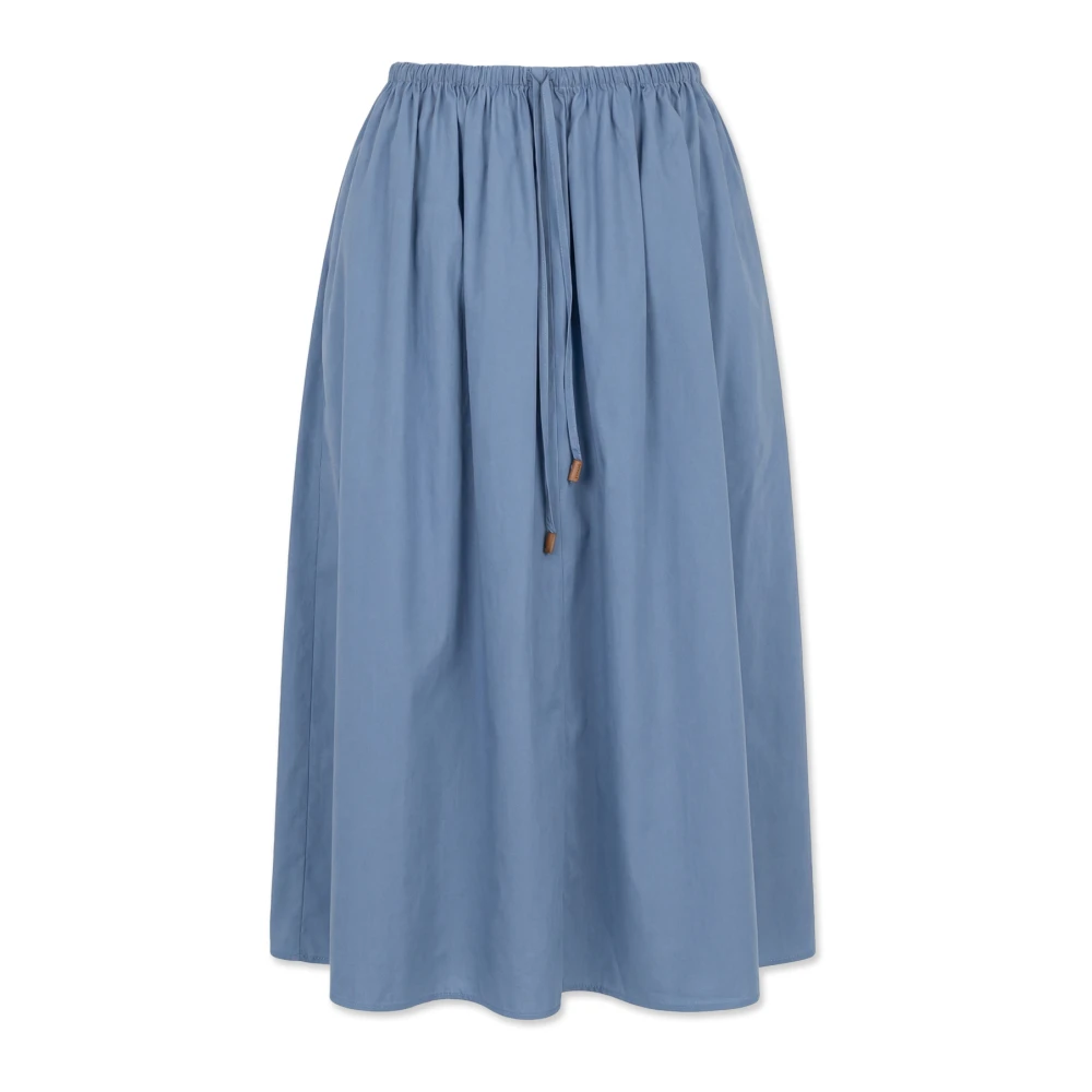 Marni Women's Blue Midi Skirts, S, Flared Skirt With Pockets