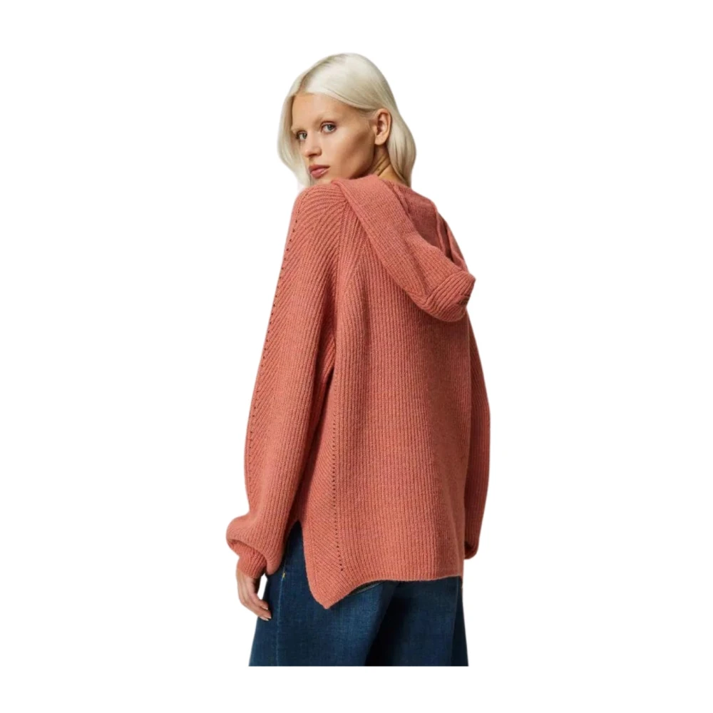 Twinset Klassieke Gebreide Top Pink Dames