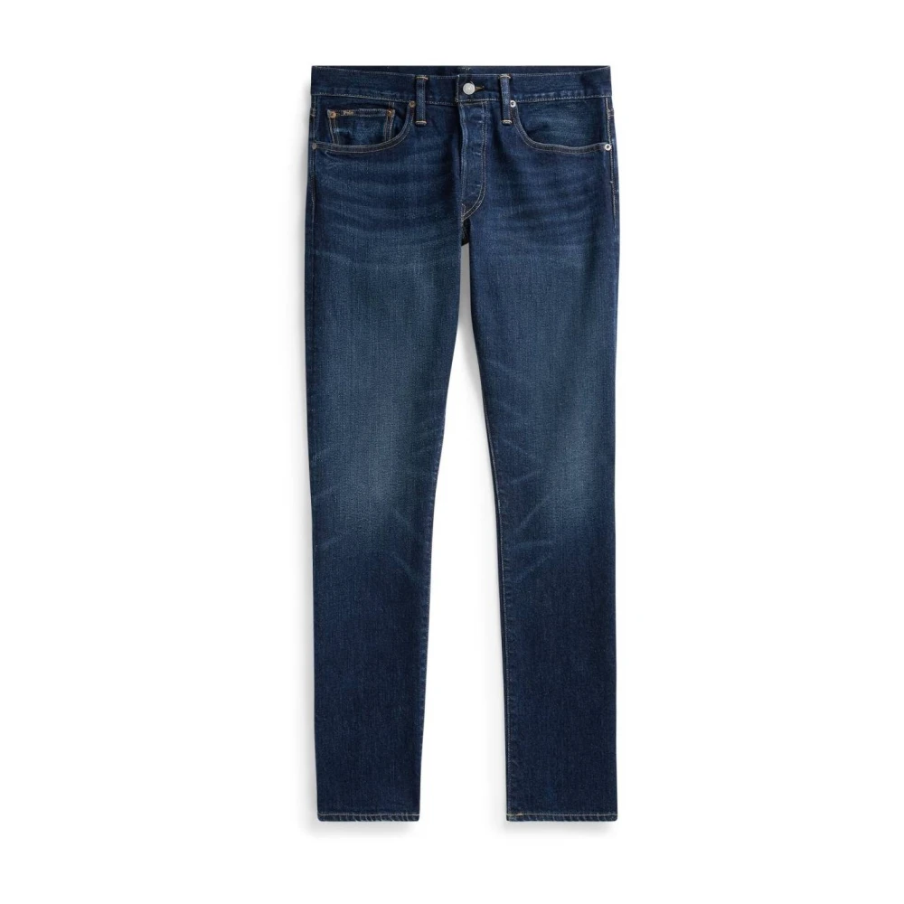 Polo Ralph Lauren Blauwe Straight Jeans met 5 Zakken Blue Heren