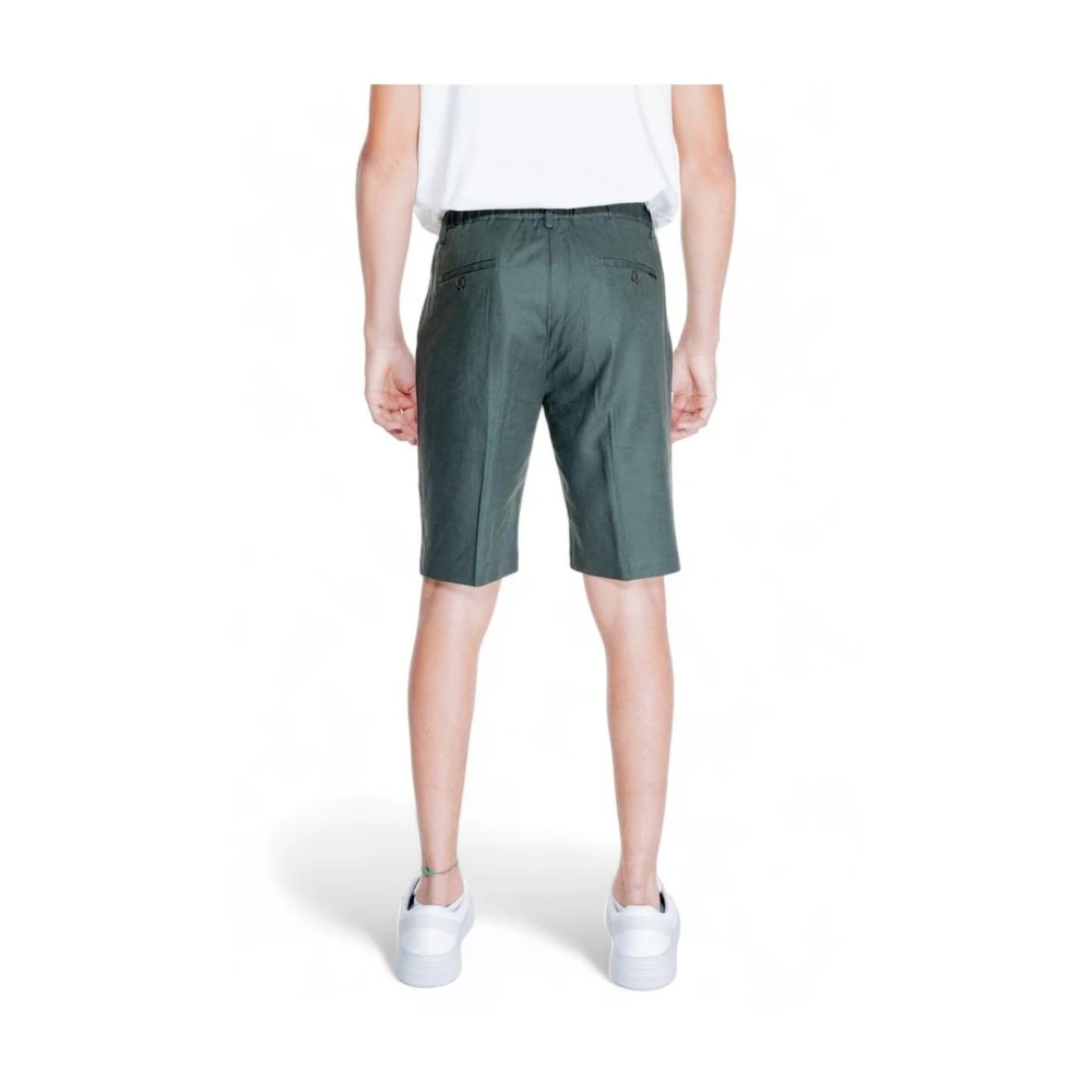 Antony Morato Groene Linnen Shorts voor Mannen Green Heren