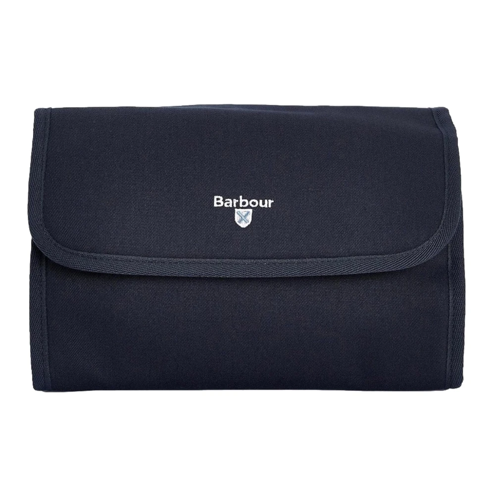 Barbour Blauwe Hangende Toilettas met Ruitdetail Blue Dames