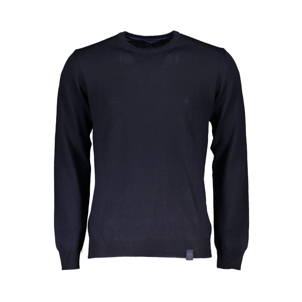 North Sails , Round-Neck Knitwear, Male, Blue, M, Blue Long-Sleeved Jumper Statement Style