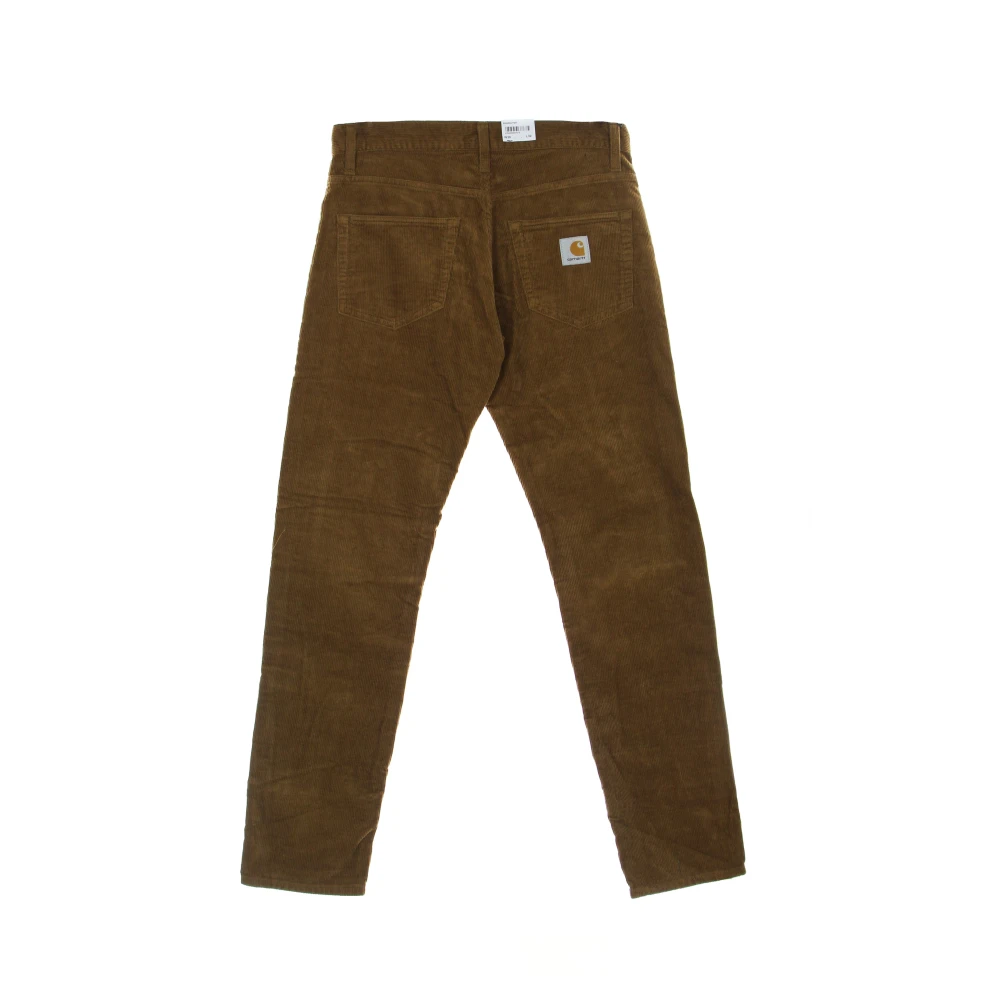 Carhartt WIP Slim-Fit Tabak Gewassen Lange Broek Brown Heren