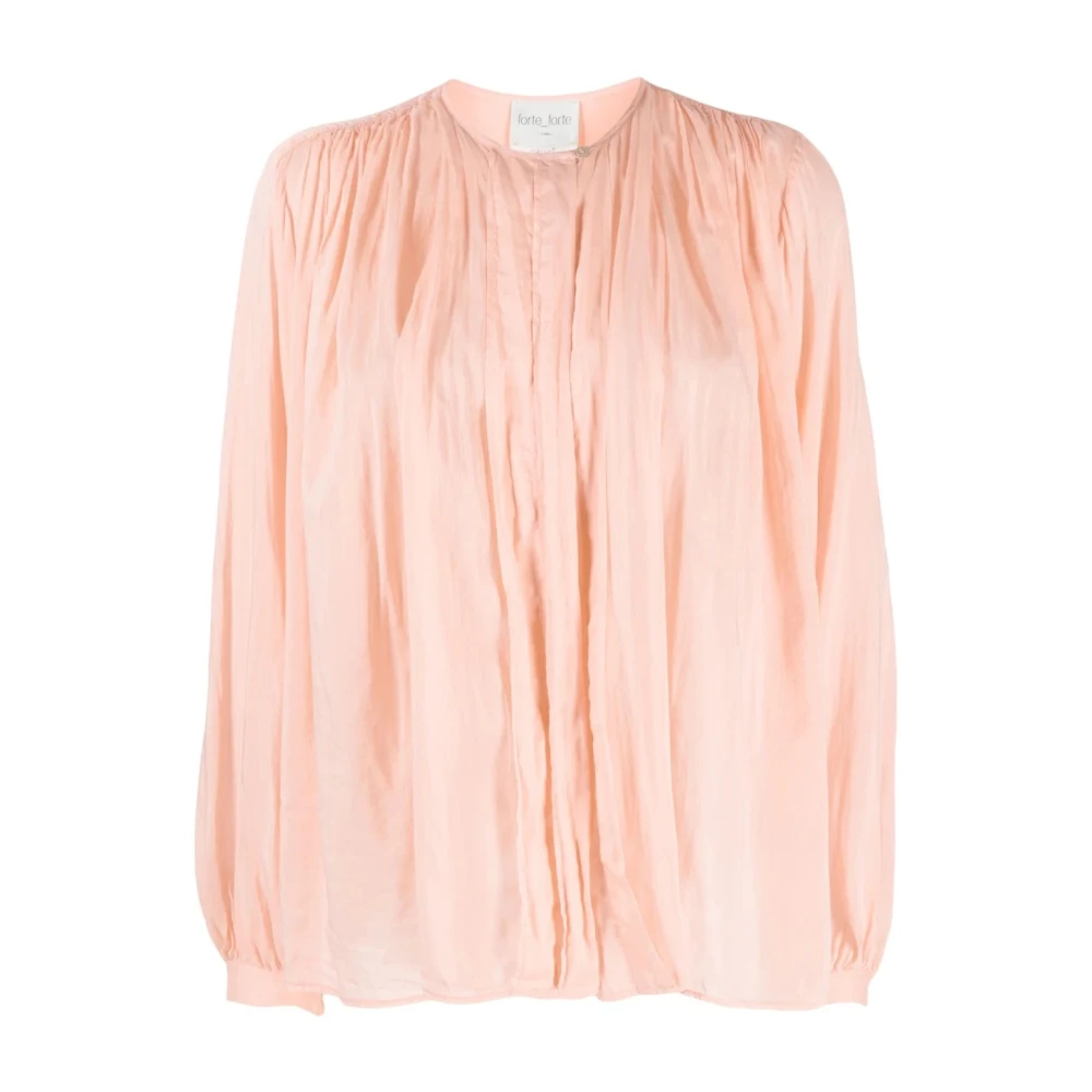 Forte Bohemian Roze Lange Mouwen Shirt Pink Dames