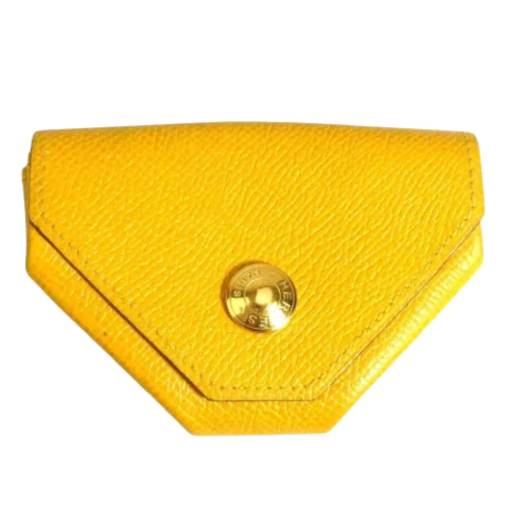Hermès Vintage Pre-owned Leather wallets Yellow Dames