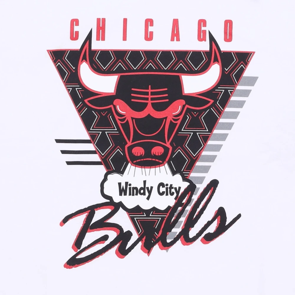 Mitchell & Ness Chicago Bulls NBA Tee Hardwood Classics White Heren
