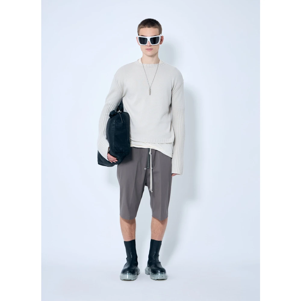 Rick Owens Cashmere Crewneck Trui Beige Heren