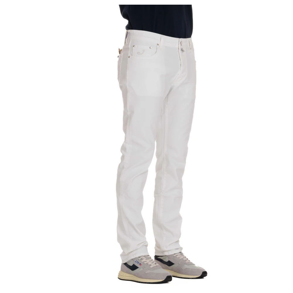 Jacob Cohën Witte Bard Fit Katoenen Jeans White Heren