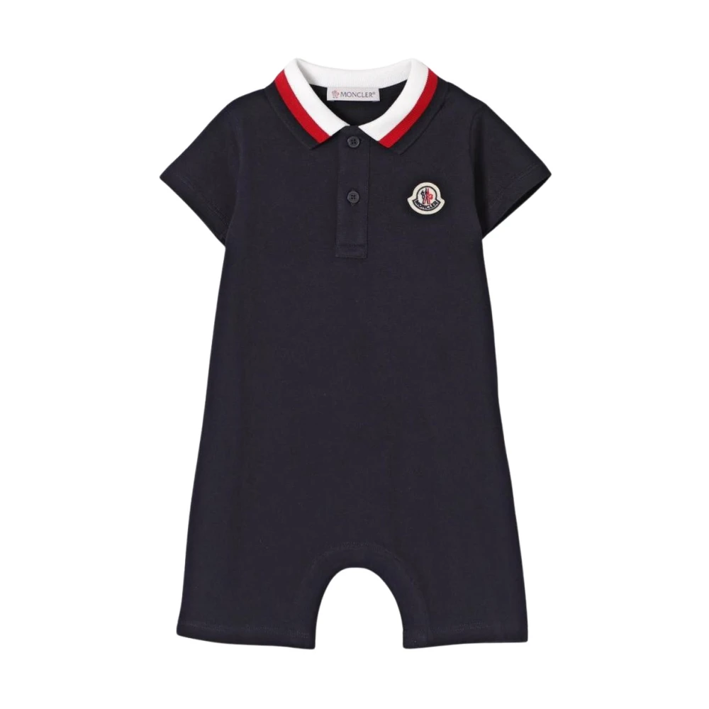 Moncler Unisex Infant Blue Stylish Infant Polo Romper