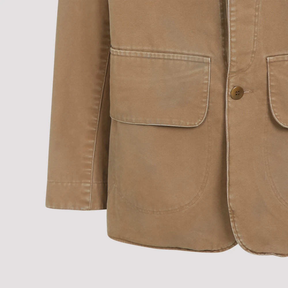 Maison Margiela Bruine Jas voor Mannen Aw24 Brown Heren
