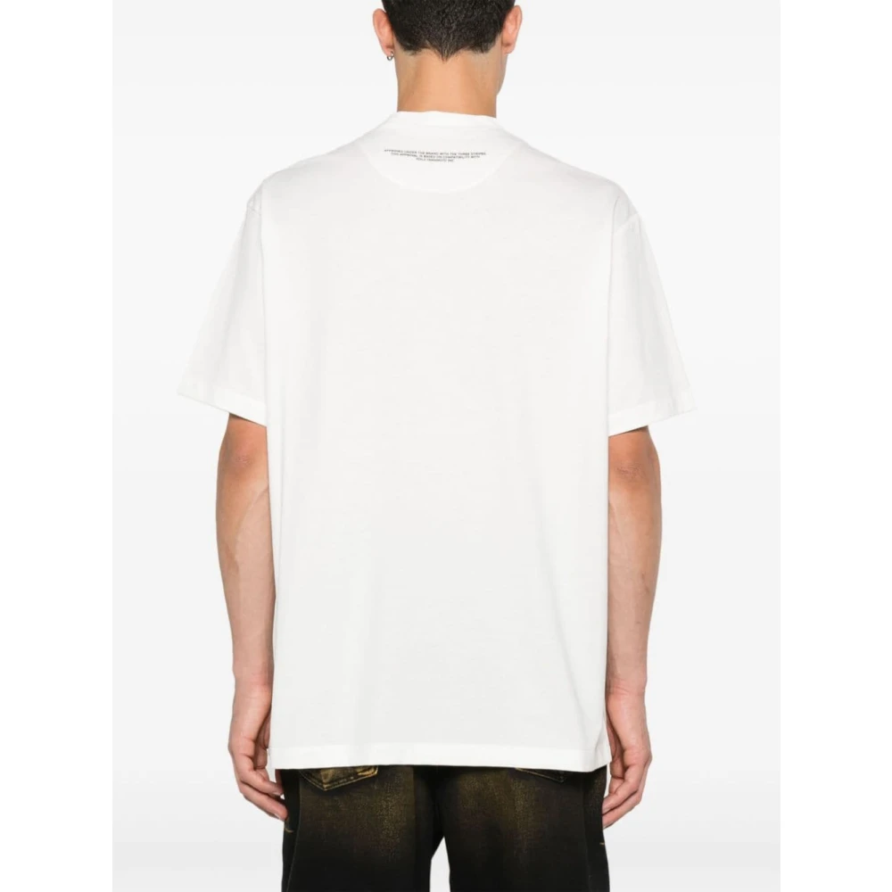 Y-3 Reflecterend Logo T-shirt White Heren