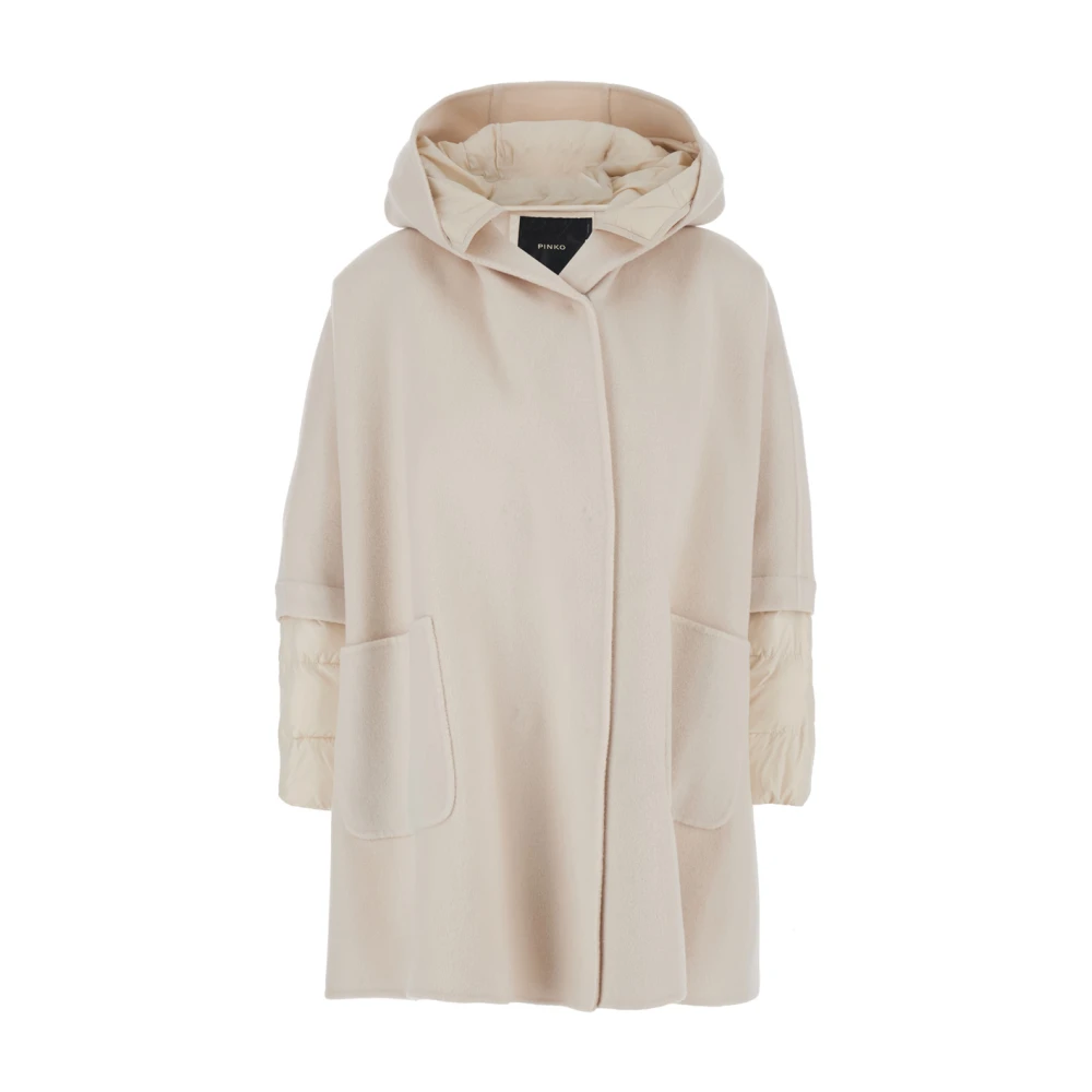 pinko Beige Medal Cape Coat Beige Dames