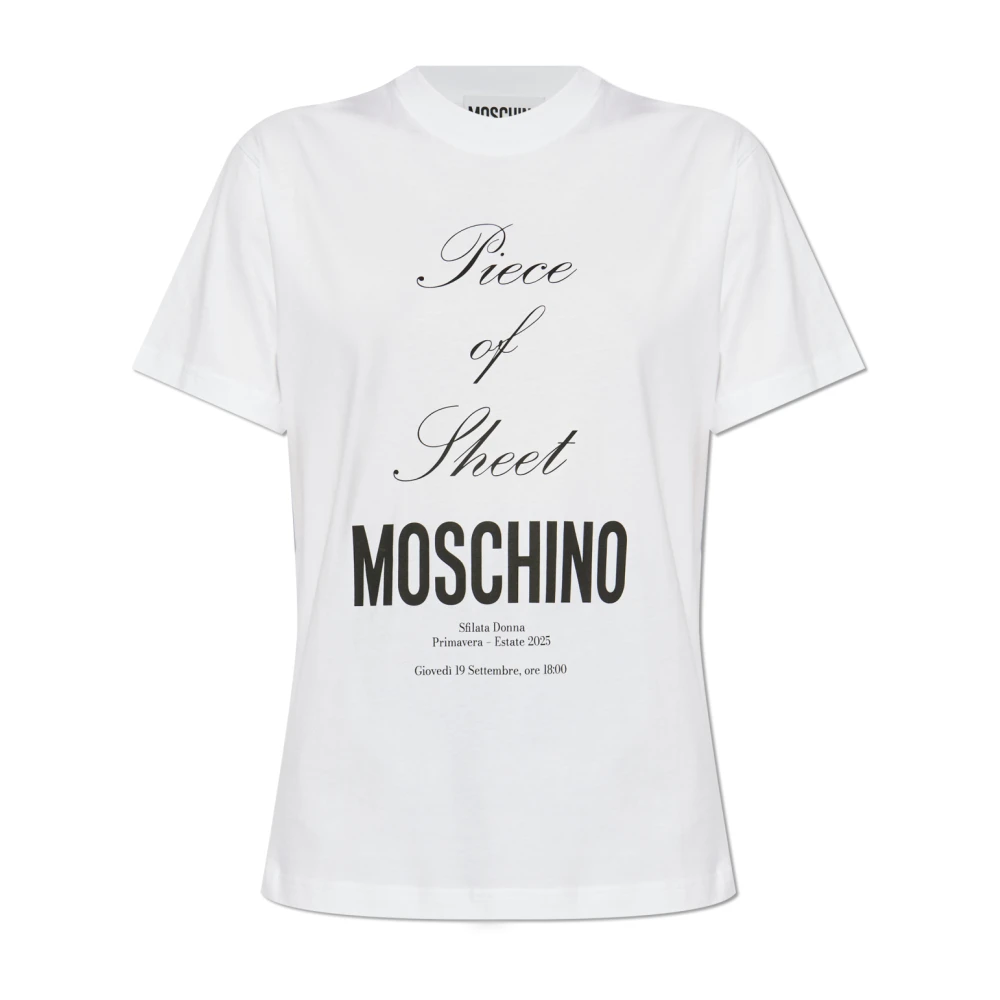 Moschino T-shirt met print White Dames