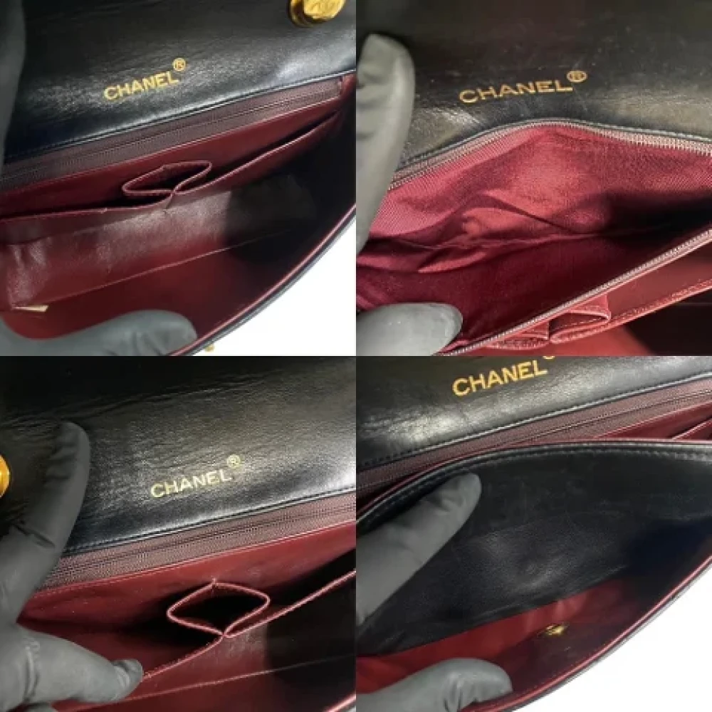 Chanel Vintage Pre-owned Leather handbags Black Dames