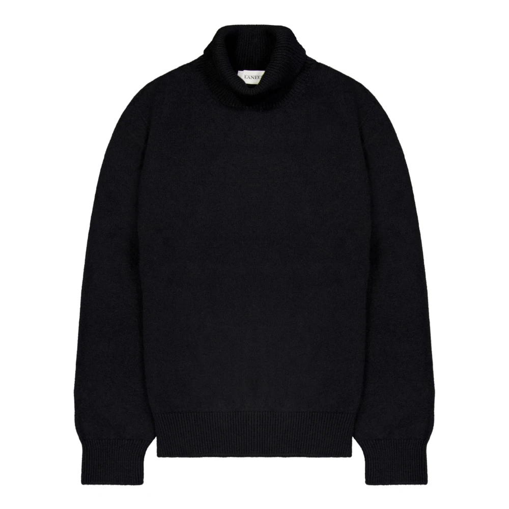 Laneus Skön Cashmere Merino Turtleneck Tröja Black, Herr