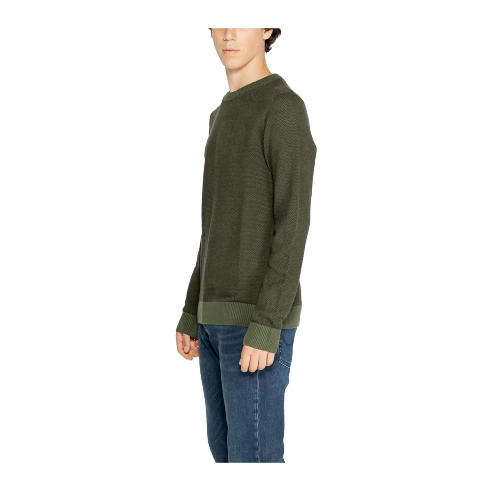 jack & jones Katoenmix Trui Heren Gebreide kleding Green Heren