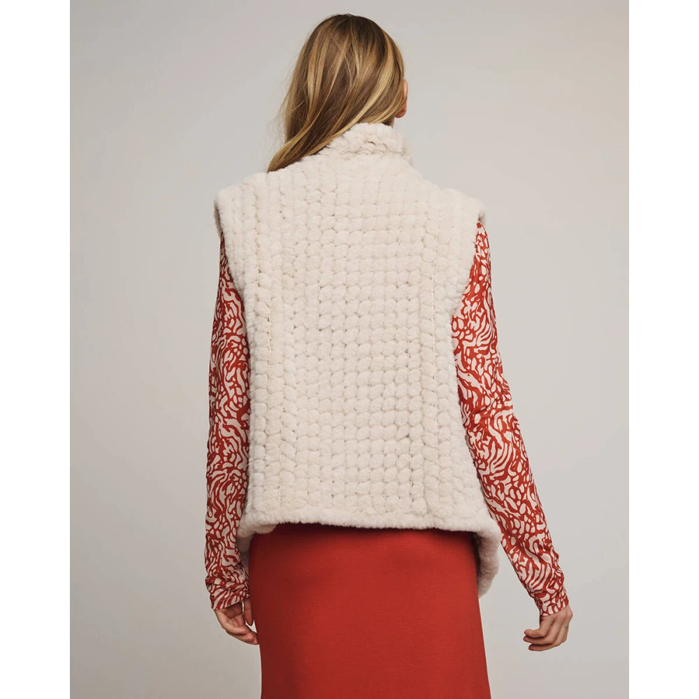 Rino&Pelle Imitatiebont Gilet Jenna Beige Dames