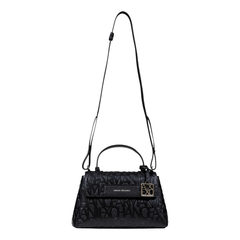 Armani Exchange Vrouw Zwart Tassen Dames, One Size, Polyester, Top Handle Bag
