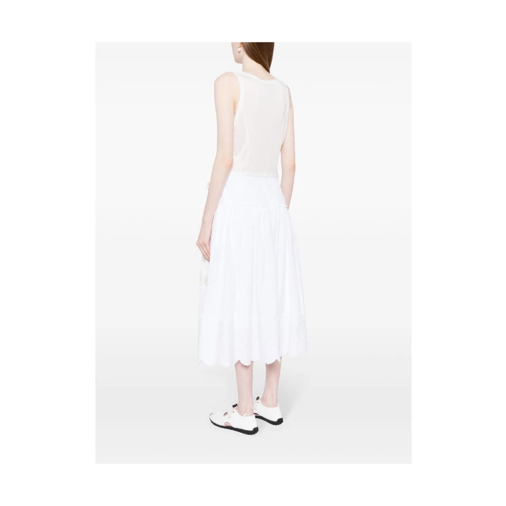 Simone Rocha Witte Mouwloze Top met Strik White Dames